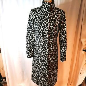🔥ZARA Black and White Animal Print Coat